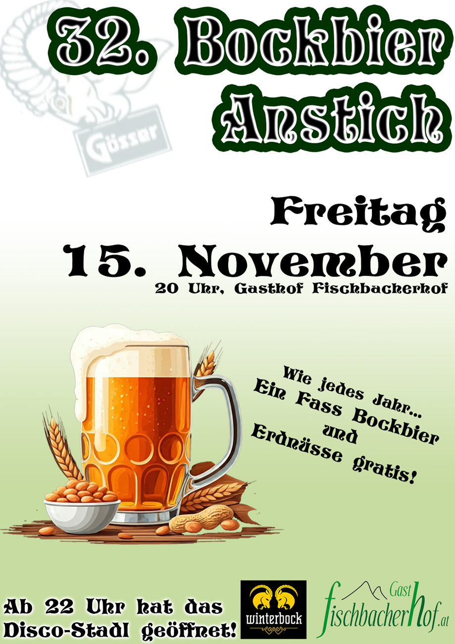 32. Bockbieranstich am 15. November
