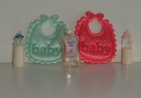 Pair of Baby Bibs Bootle & Shampoo