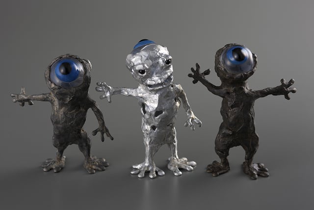 目玉河童　river boy of eyeball      60 x 45 x h130 mm