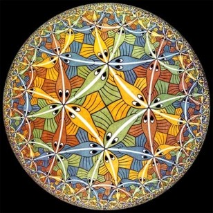 Le plan hyperbolique vu par M.C. Escher