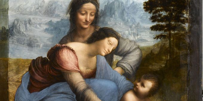 Sainte Anne (détail), dernière oeuvre inachevée - Musée du Louvre