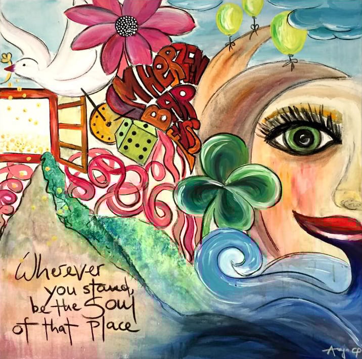 SOUL  Acryl auf Leinwand  100 x 100