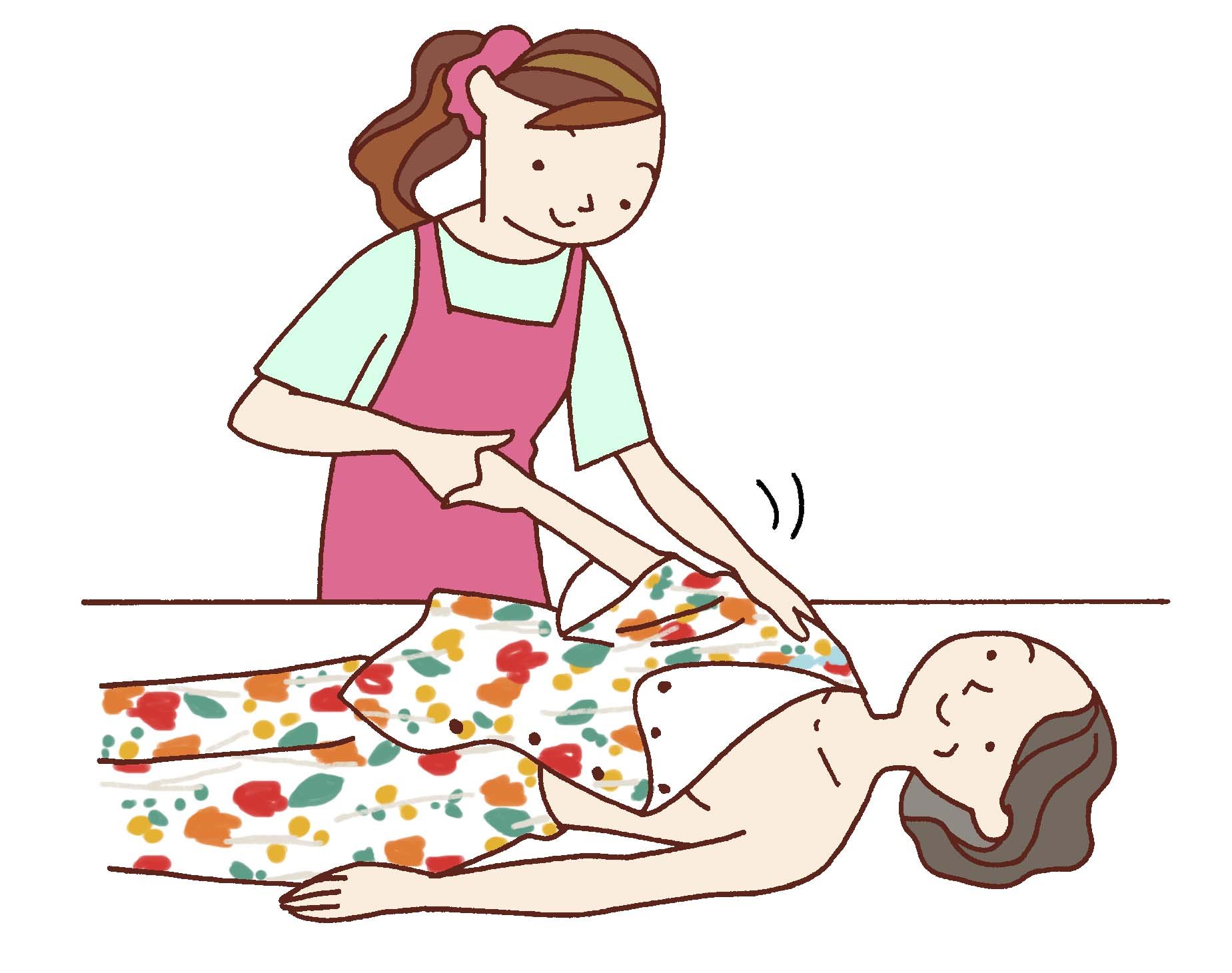 開いてない右側の袖を通す。