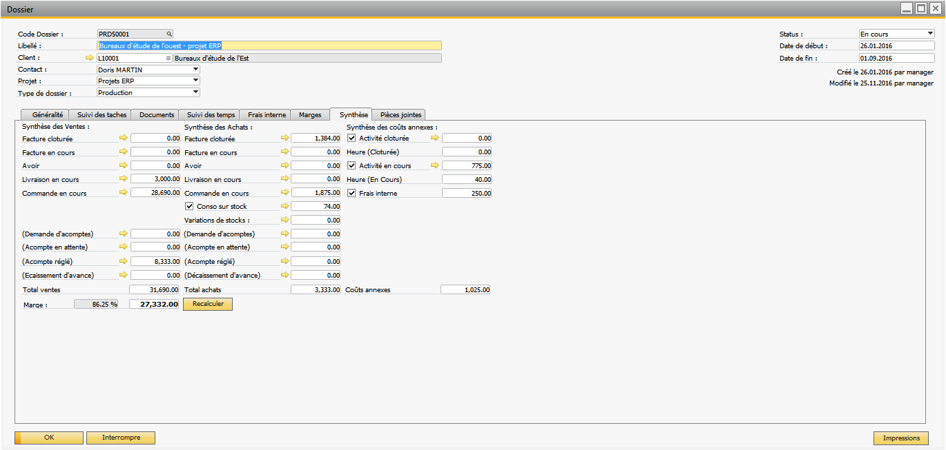 synthèse des produits et des charges | cliquez pour agrandir