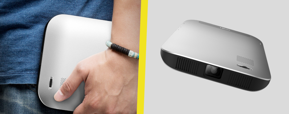 "Light, elegant, powerful. This mini video projector has all the qualities of a good video projector."