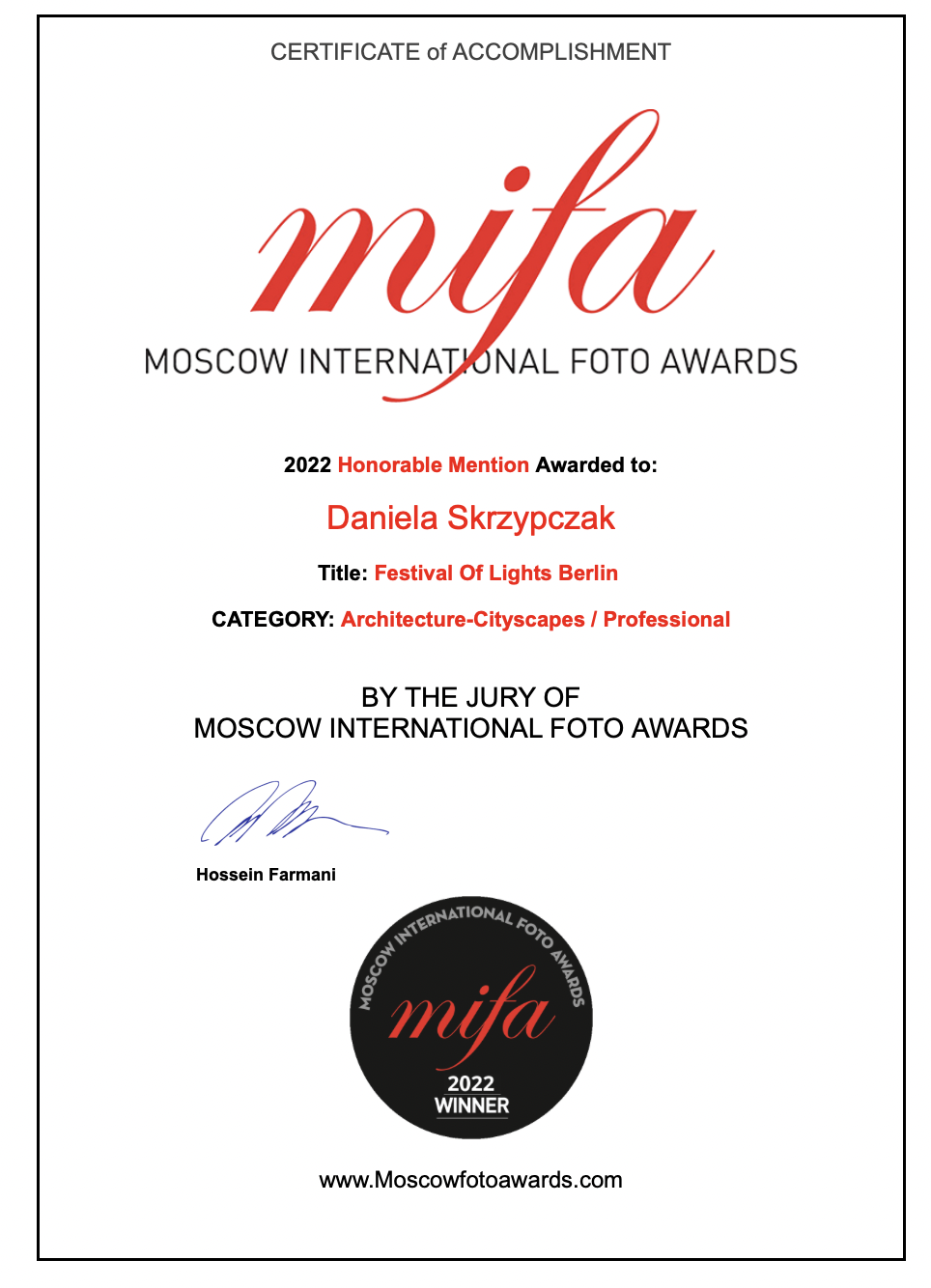 Moscow International Foto Awards 2022