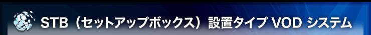 STB（セットアップボックス）設置タイプVODシステム