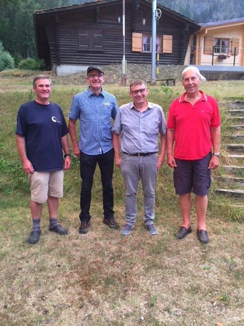 Gruppenbild der Sieger / v.l. Ernst Wunderli, Georg Maurer, Christian Lötscher, Johann Ulrich Mani