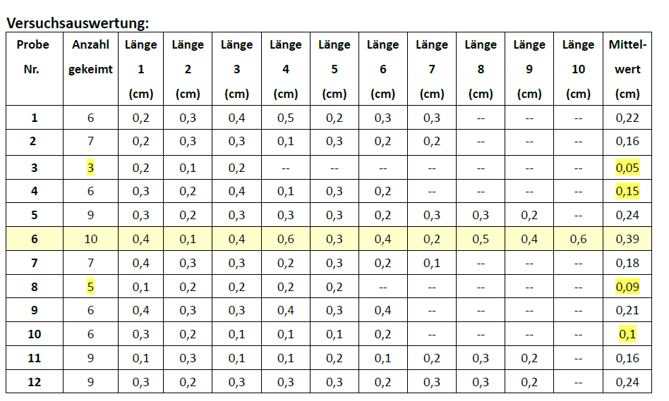 Mikroplastik im Versuch mit Kressekeimen