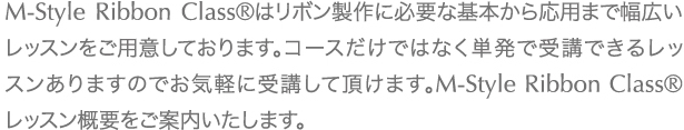 M Style Ribbon Class (エムスタイルリボンクラス)リボンレッスン