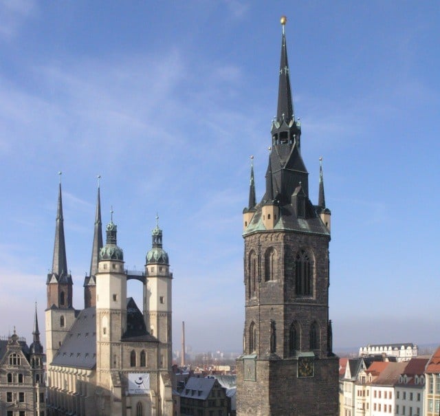 Marktkirche und Roter Turm