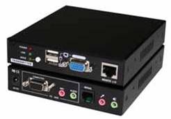 VGA・オーディオ・RS232  KVM CAT延長器
