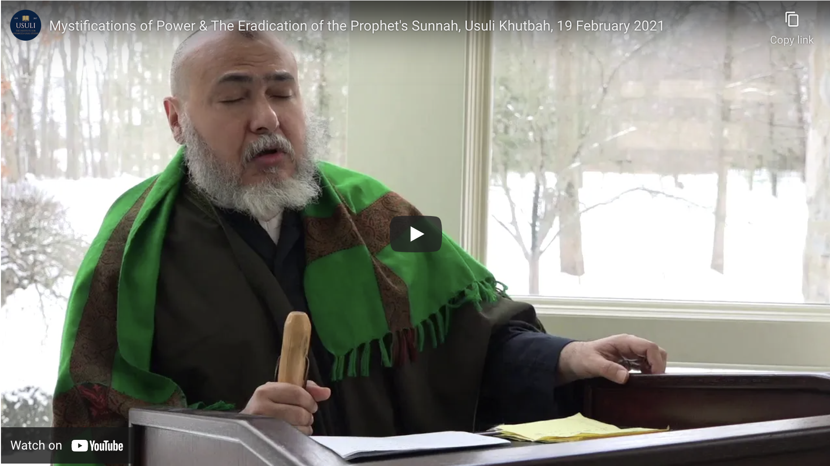 "Mystifications of Power & The Eradication of the Prophet's Sunnah"