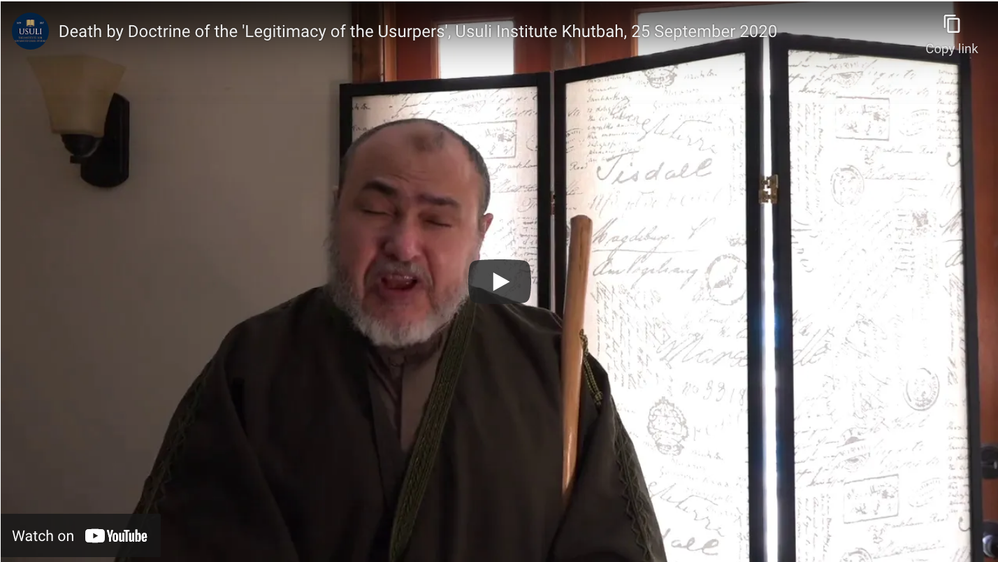 "Death by Doctrine of the 'Legitimacy of the Usurpers'"