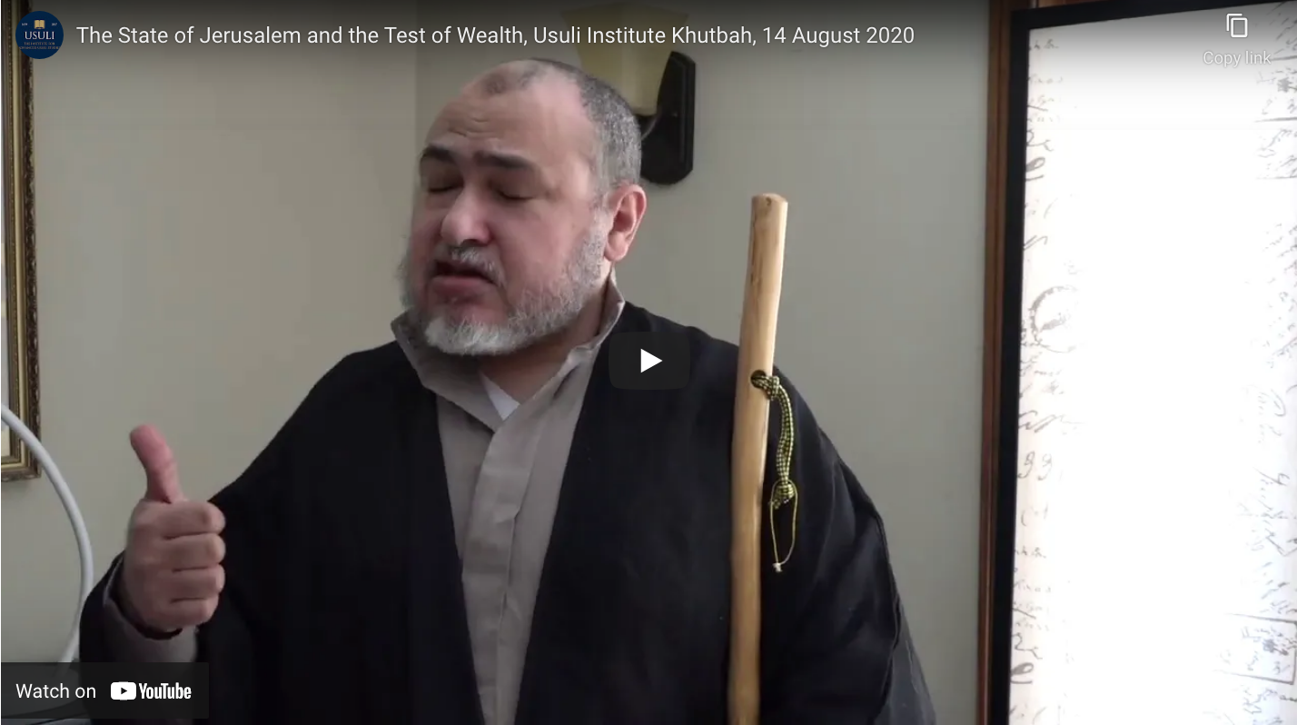 "The State of Jerusalem and the Test of Wealth"