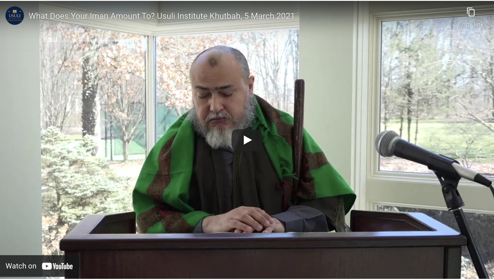 "What Does Your Iman Amount To?"