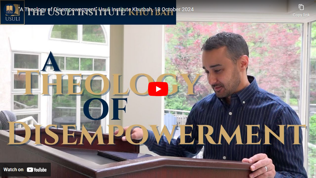 A Theology of Disempowerment