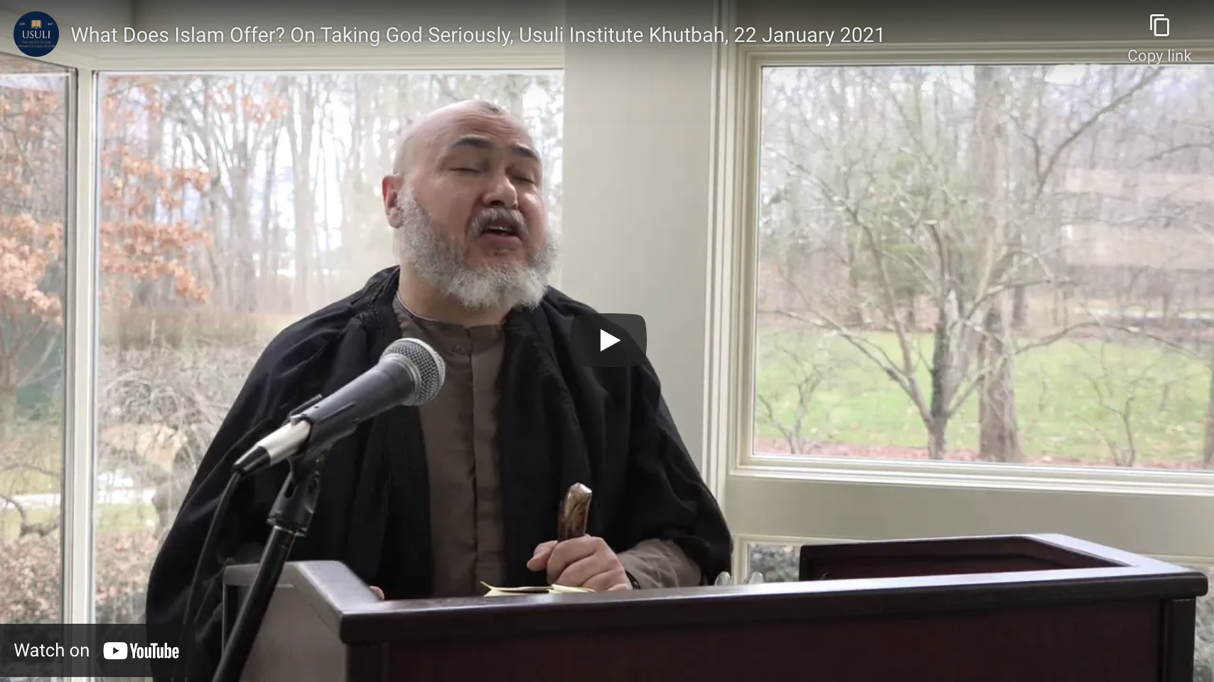 "What Does Islam Offer? On Taking God Seriously"