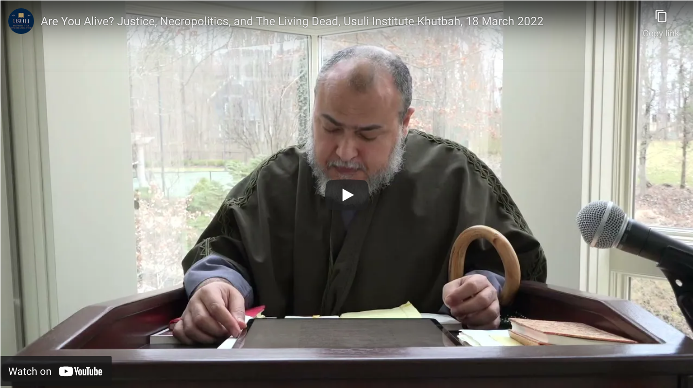 "Are You Alive? Justice, Necropolitics, and The Living Dead"