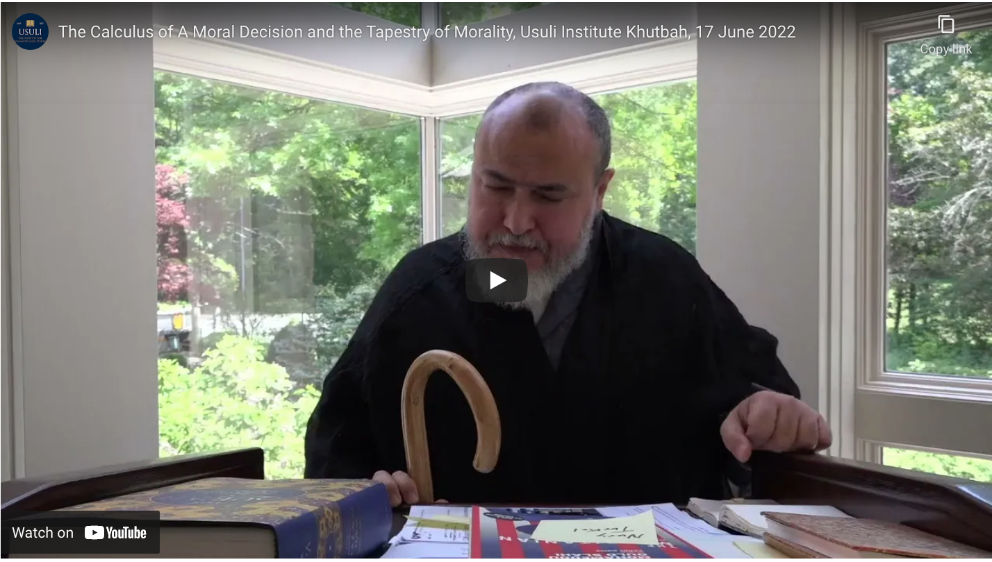 "The Calculus of A Moral Decision and the Tapestry of Morality"