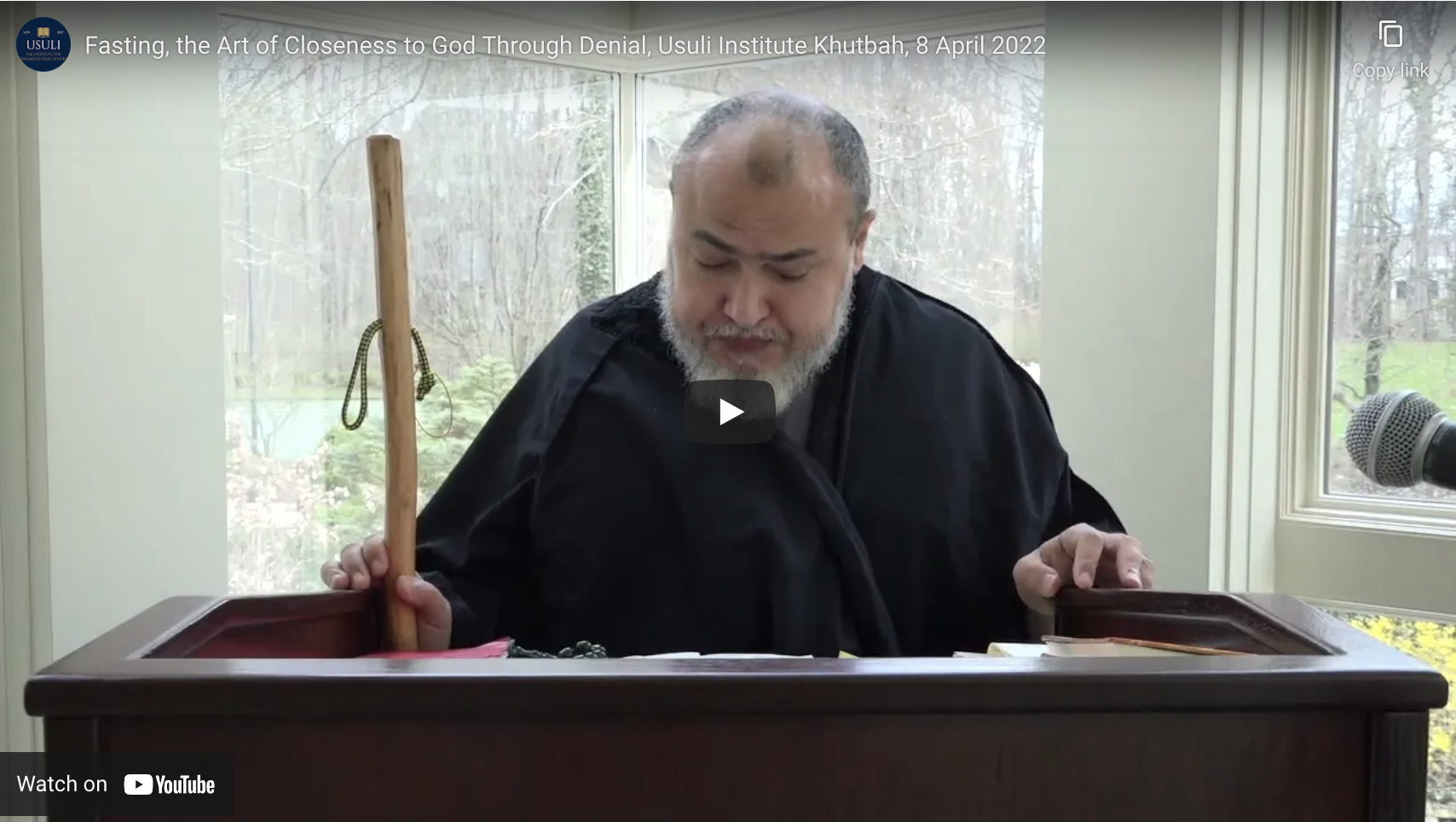 "Fasting, the Art of Closeness to God Through Denial"