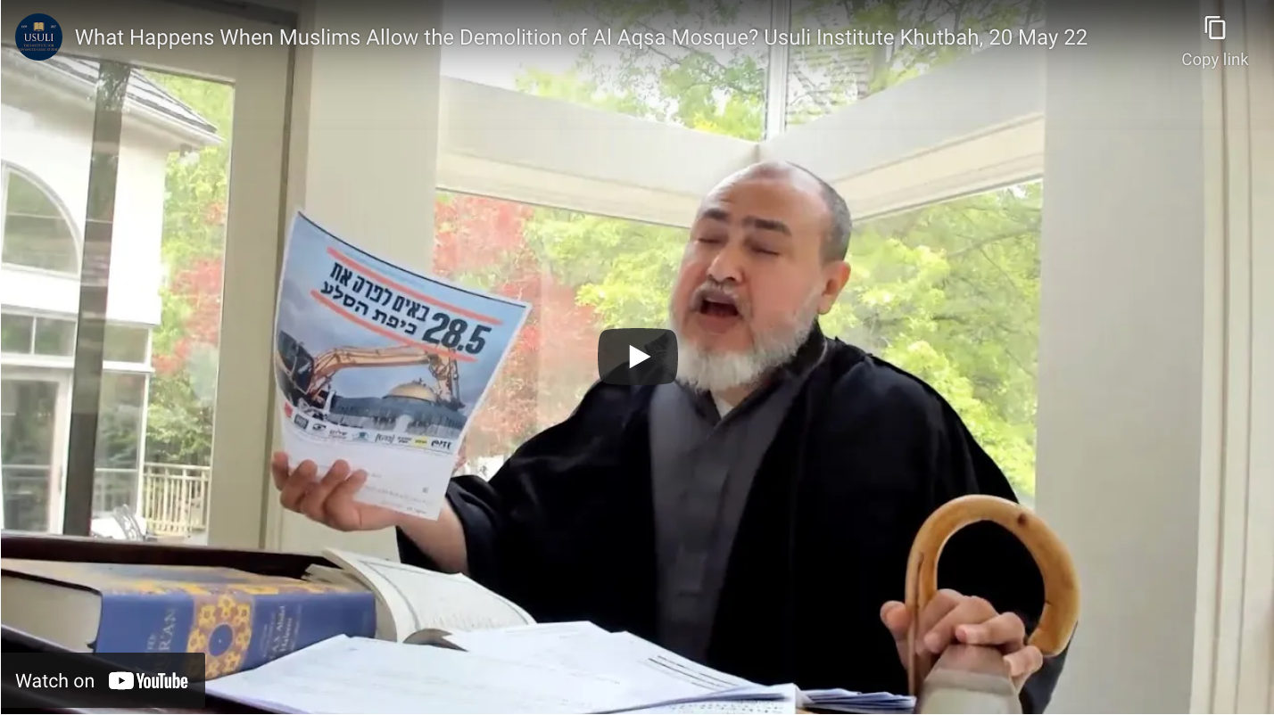 "What Happens When Muslims Allow The Demolition Al Aqsa Mosque?"