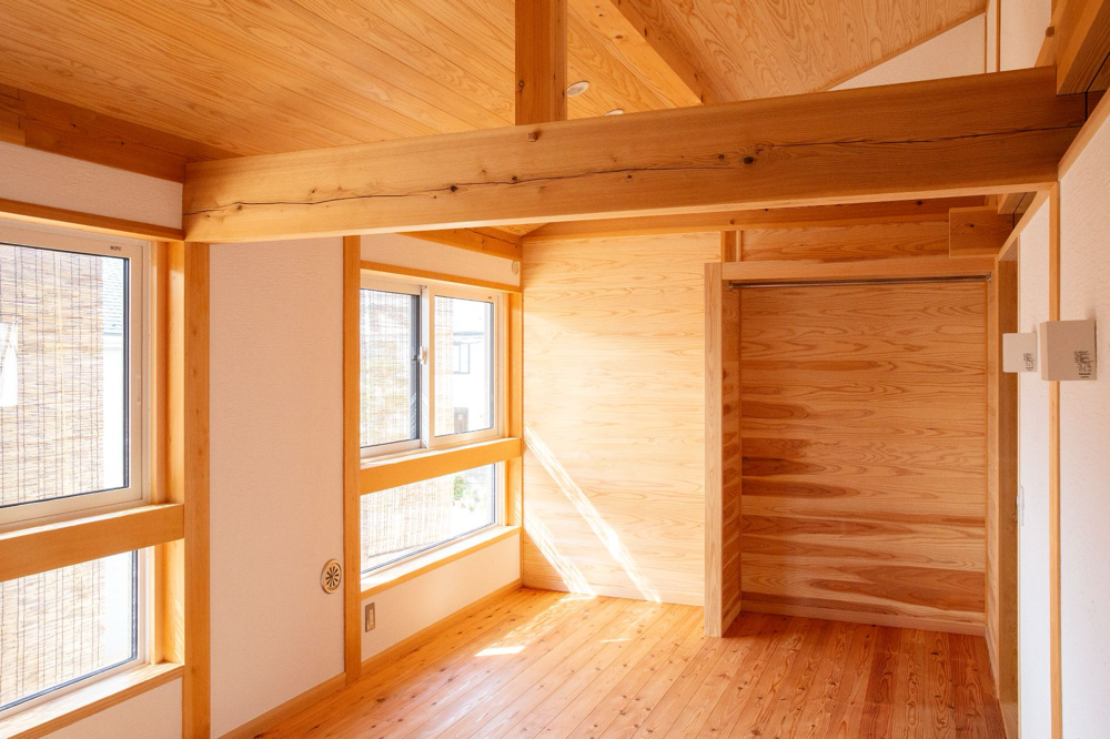 子ども部屋。もうしばらくは1室を2人で利用。