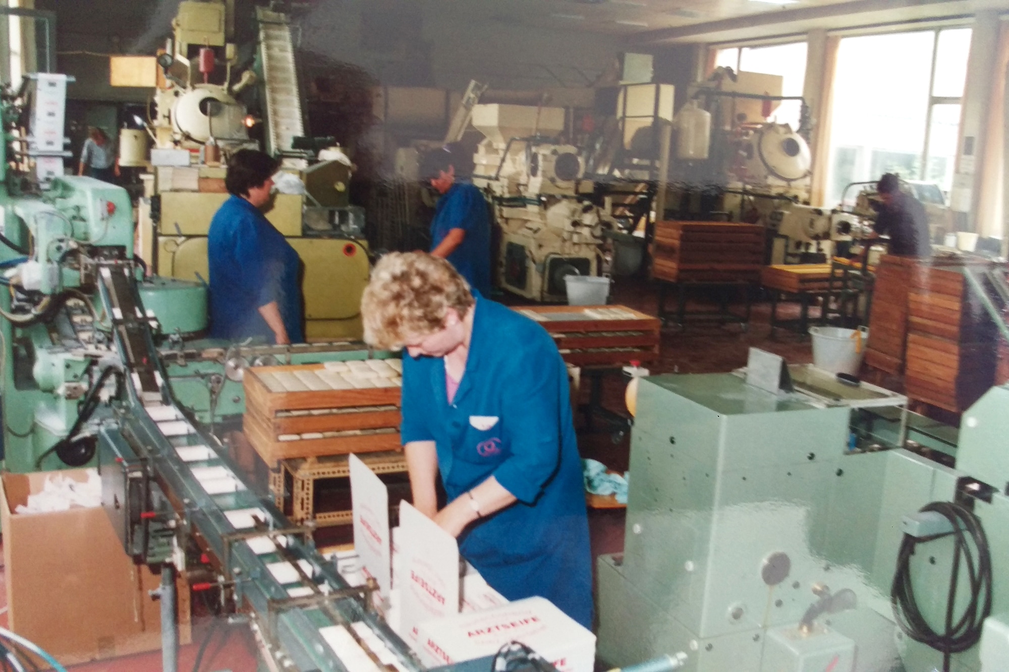 石けんの製造における機械包装