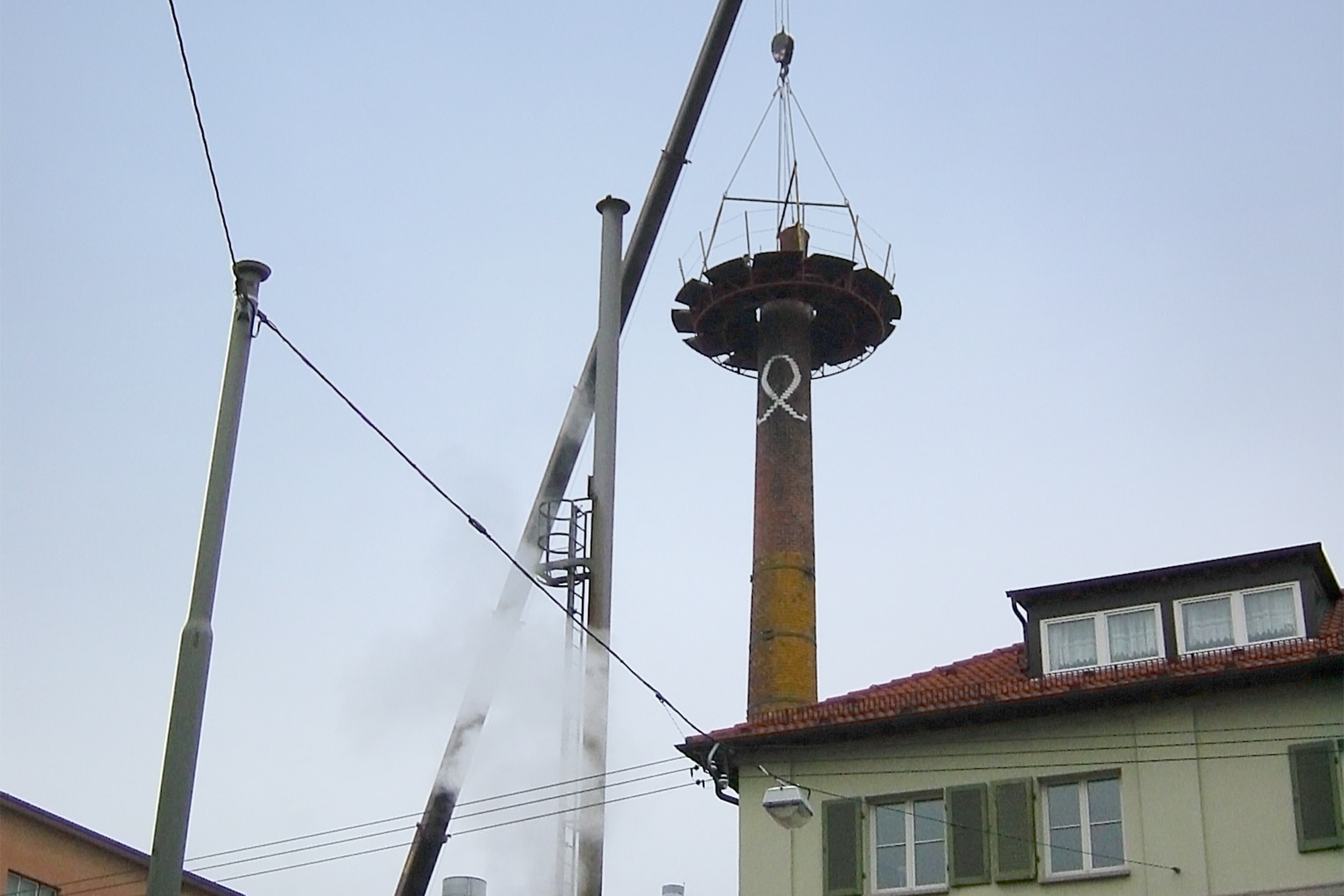 解体前のシュトゥットガルト／メーリンゲンにある社屋の煙突