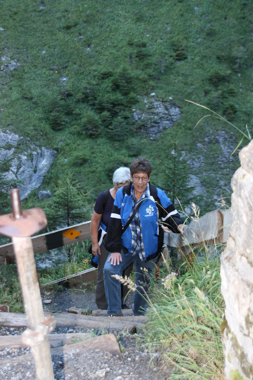 anstrengender Aufstieg durch die Chlus