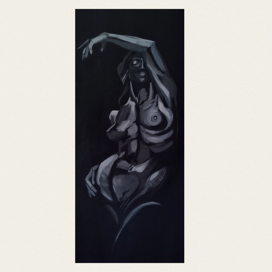 Black hour 120x 40cm Acryl on canvas