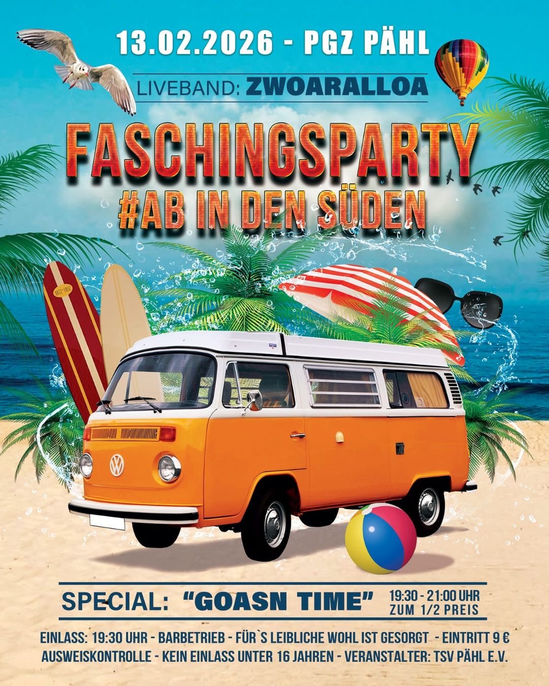 Faschingsparty am 13.02.2026