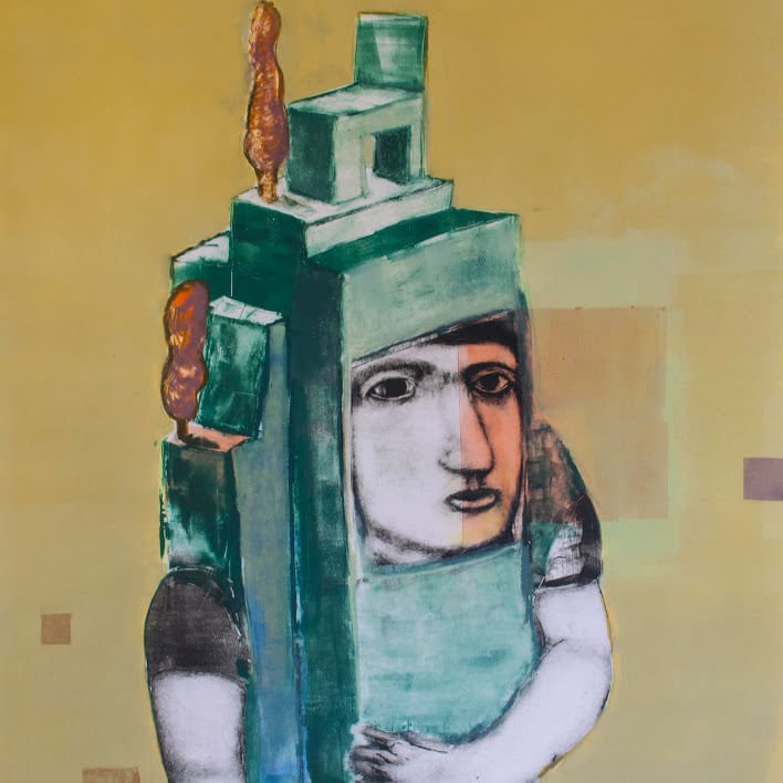 "Ancien passage" - Monotype, sur papier Hahnemühle 300g - Encres de lithographie -Oeuvre de Mélanie Duchaussoy