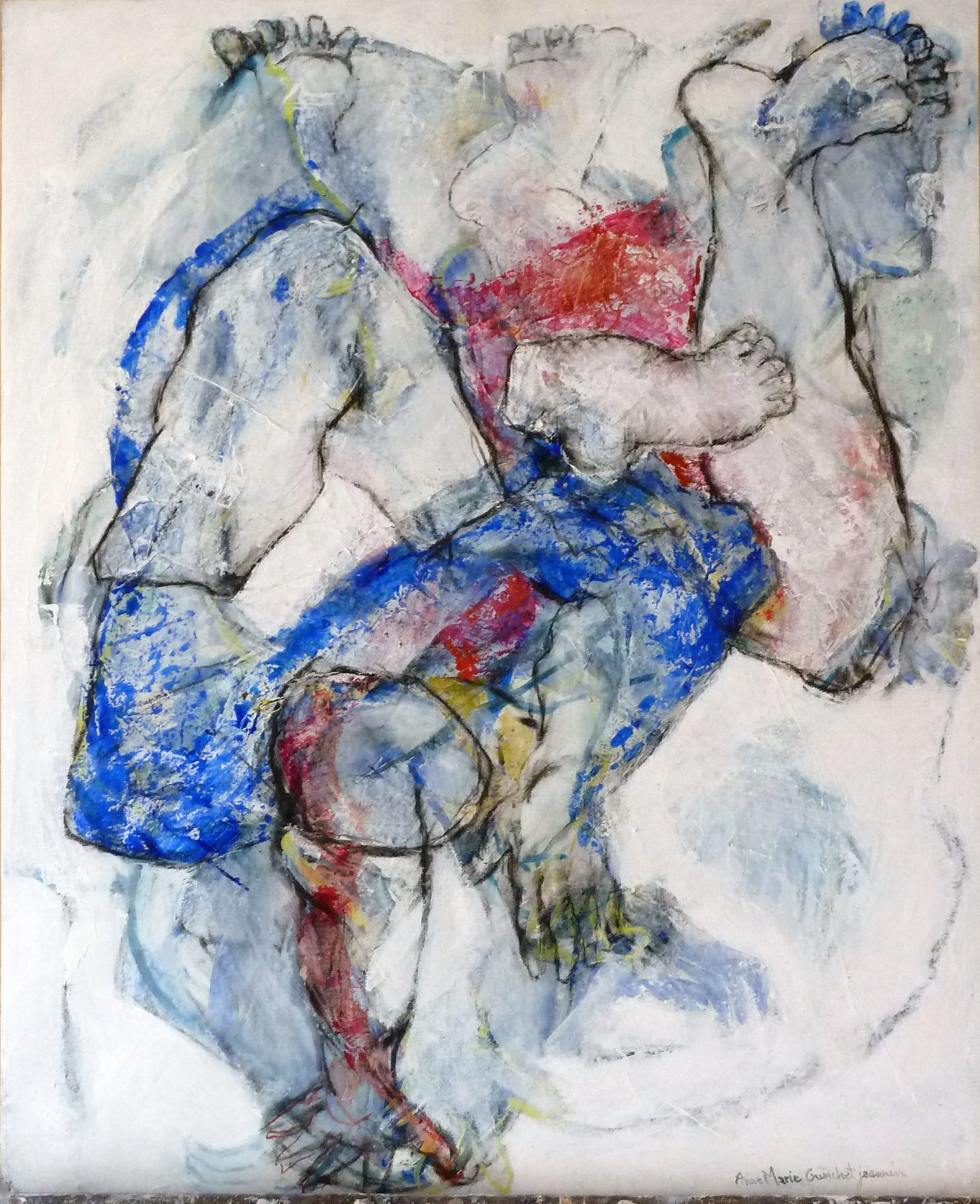 Un point c'est tout - acrylique sur toile - 73x60 cm