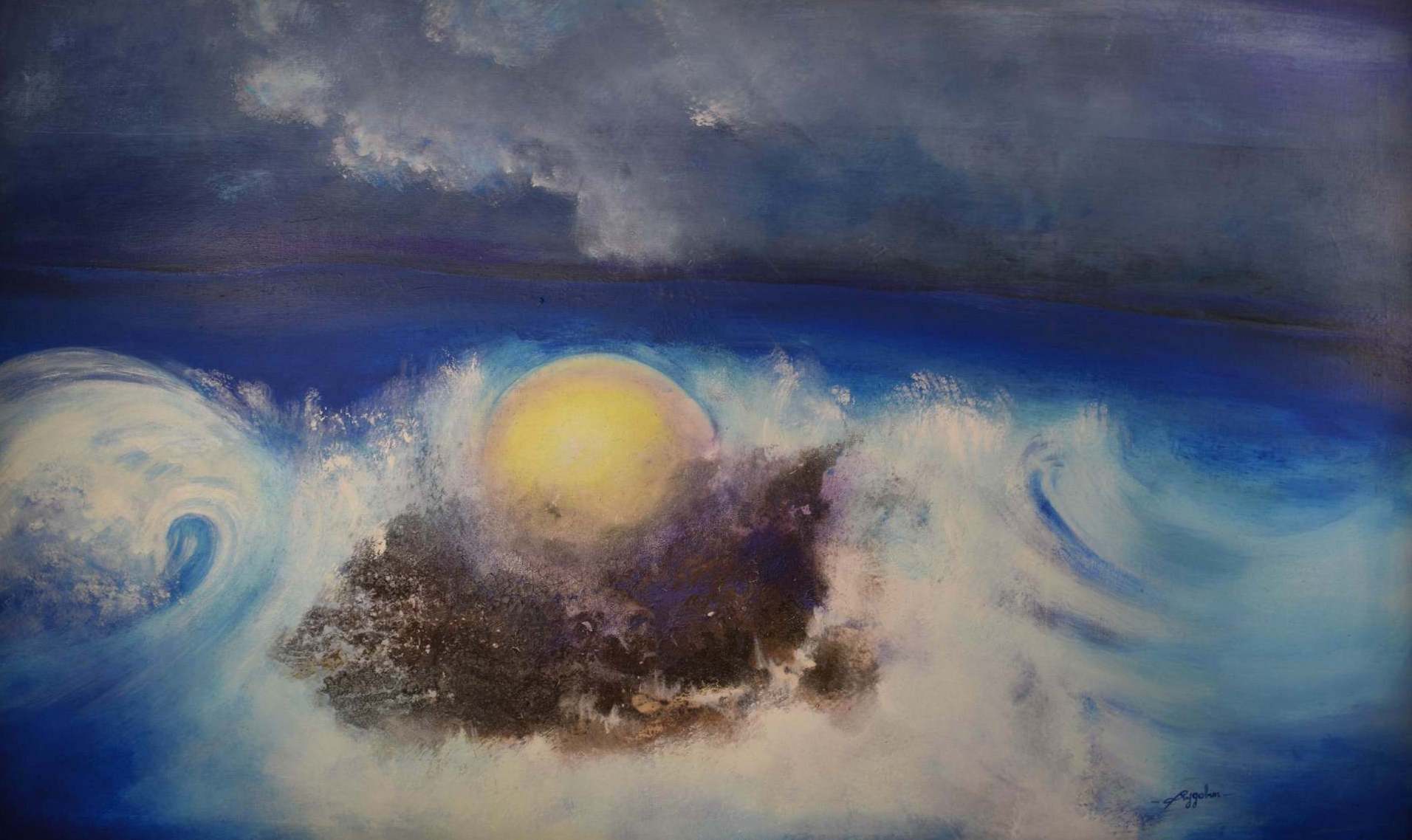 Agbeta hoyo - Acrylique sur toile - 162x100 cm