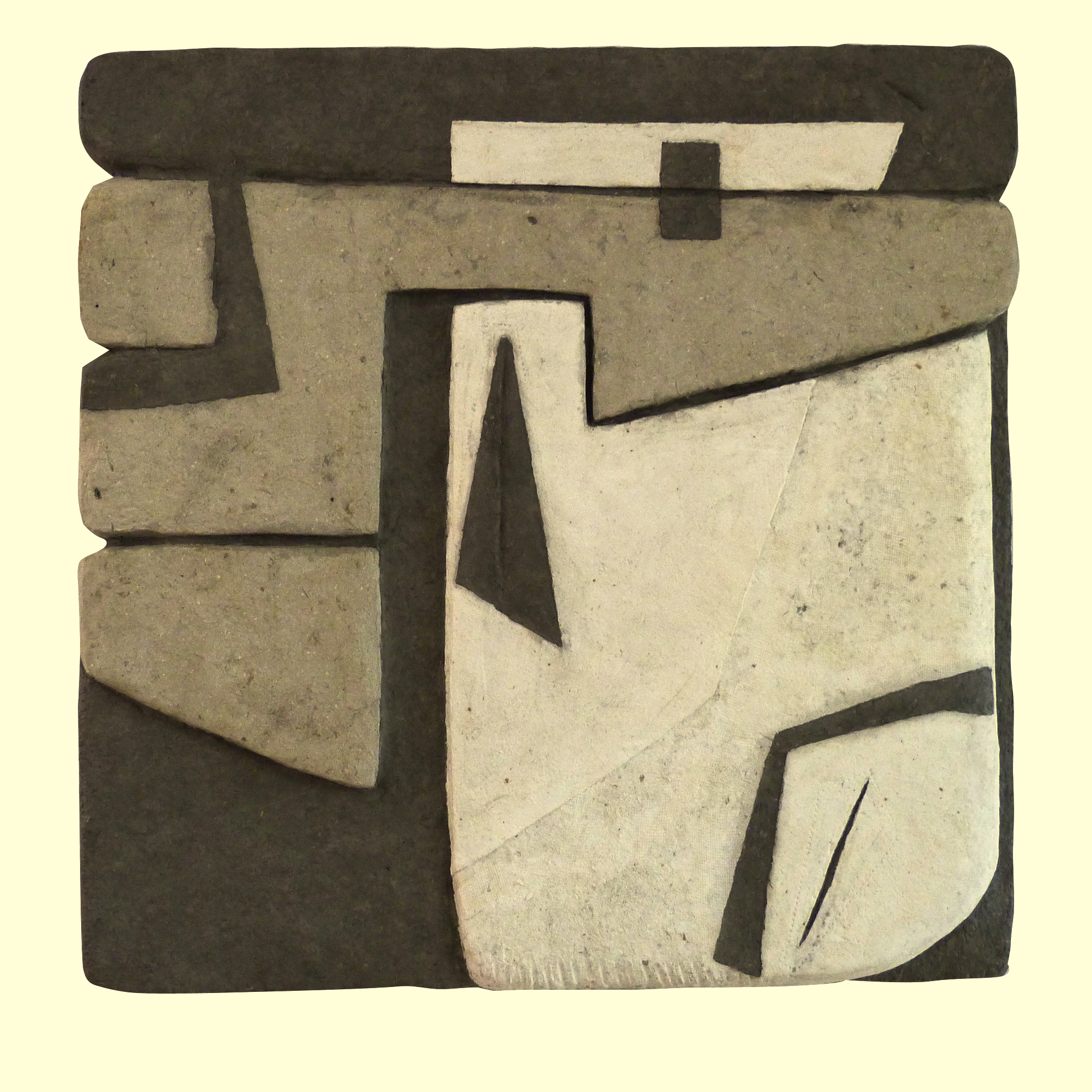 Grand parallèle - Fibre de coton et de lin - 60 x 60 cm. Oeuvre de Tatiana Rozenblat