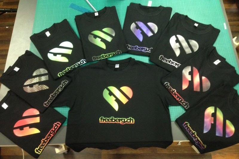 Verschiedene T-Shirts für den Freeberg Sportshop in Buchs SG