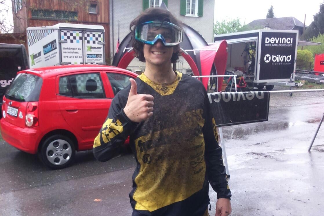 Hier das Jersey in Aktion - kein Problem für den Druck