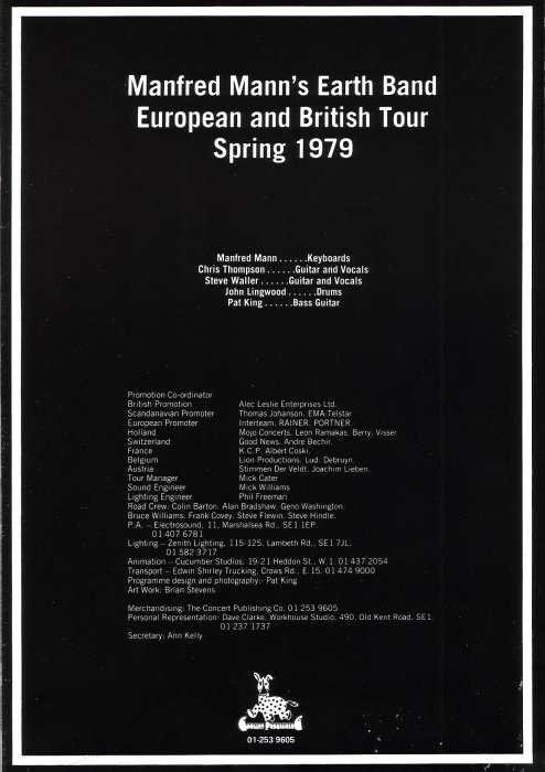 Angel Station Tour Programme Page 2