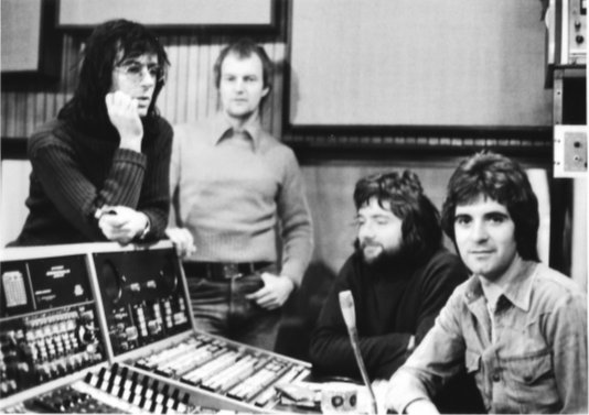 L to R: Manfred, Chris, Colin & Mick at The Workhouse 1974-5 (Photo: Unknown)