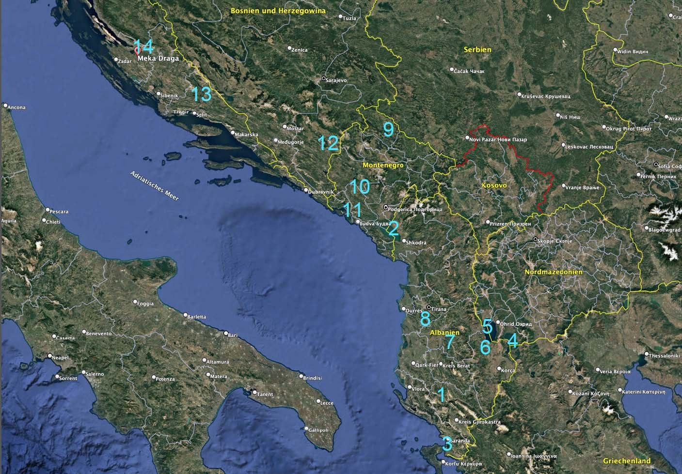 Seekajaktouren im westlichen Balkan