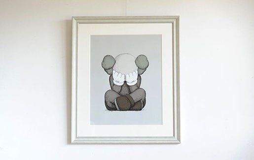 KAWS シルクスクリーン作品【Separated】を額装しました。