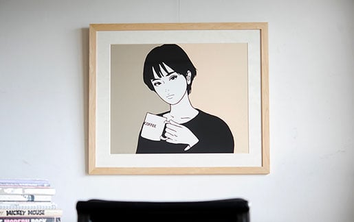 KYNEの2018年のシルクスクリーンを額装しました。