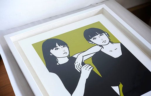 KYNEのUntitled：Aを立体的に額装しました。