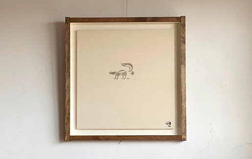 花井祐介のスカーフを額装しました