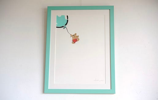 KurryのBe alright - Blueを額装しました。