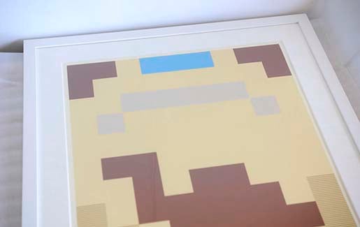 Invader(インベーダー）のシルクスクリーン作品 "CAMEL"を額装しました。