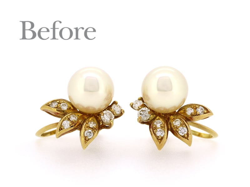 リフォーム前のパールイヤリング