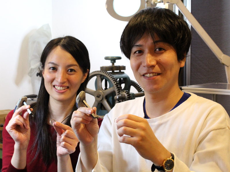 マリッジリング（結婚指輪）の内側への刻印を入れていただきました。無事完了です。