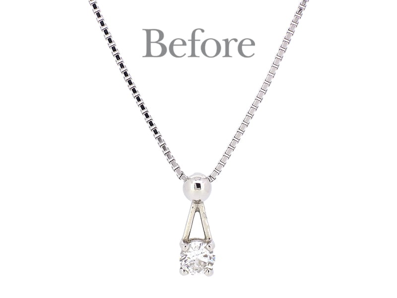 加工前のペンダントトップ